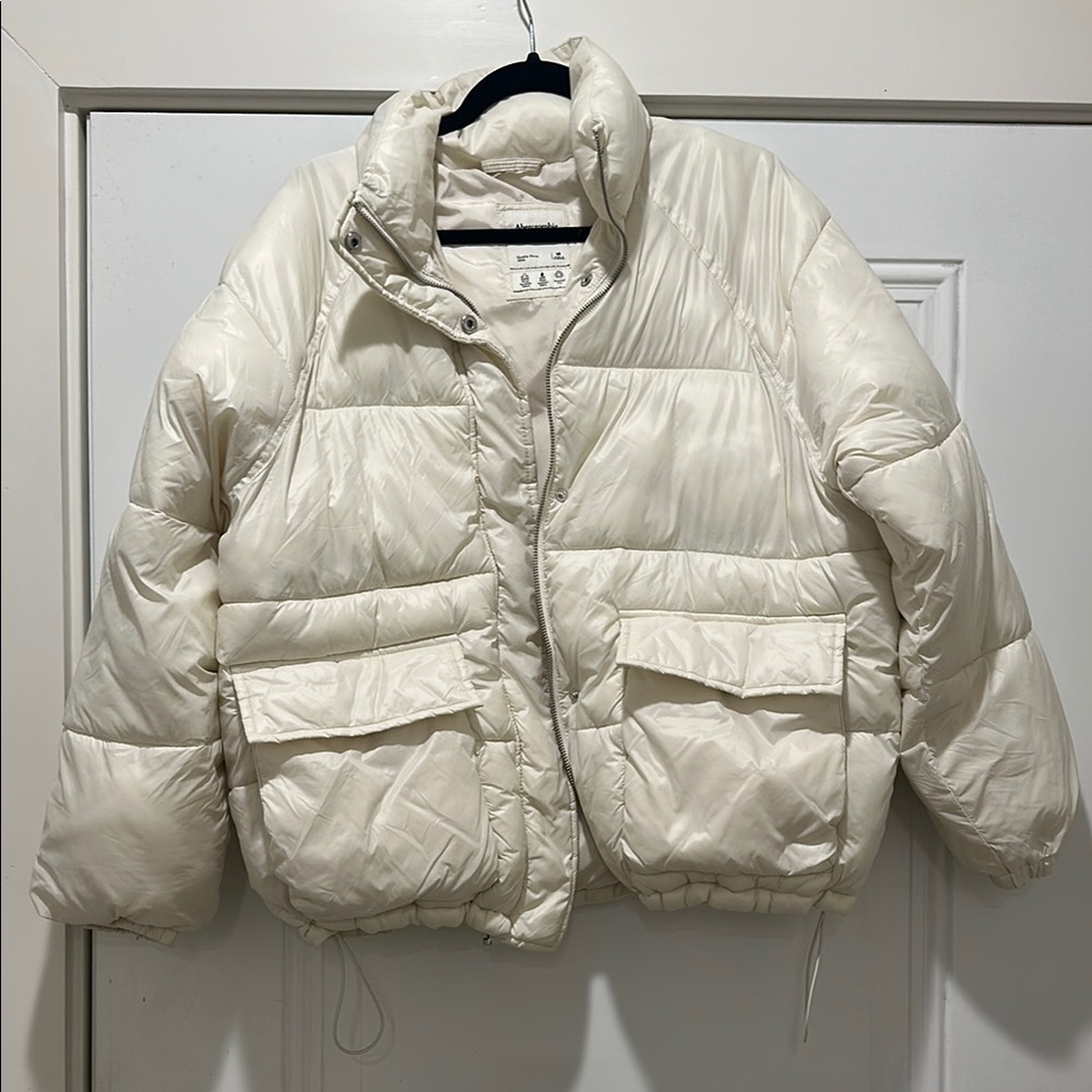 Women's Cream Puffer Jacket
